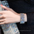Shangjie OEM pulsera Bracelets brazaletes ecológicos brazaletes de plata brazalete cúbico circuito de cristal de tenis